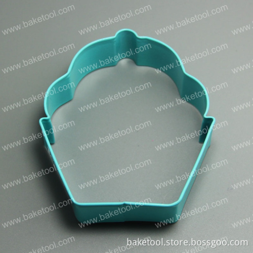 coated metal big cupcake shape cookie cutter for baking